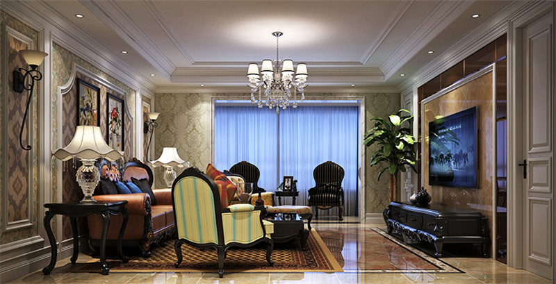 果嶺公館中式風格實景裝修案例(五)