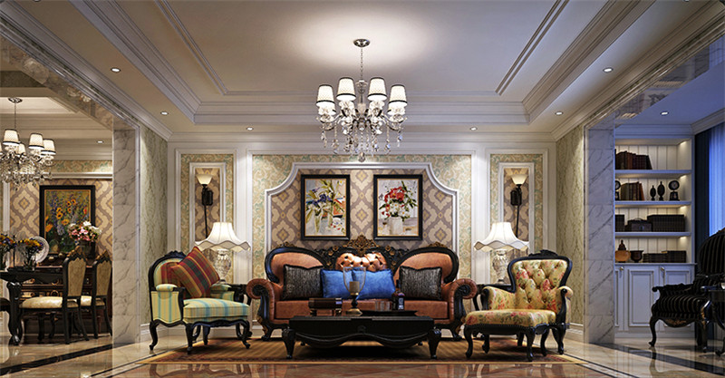 果嶺公館中式風格實景裝修案例(六)