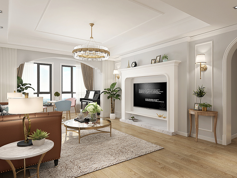 碧桂園130平「美式風(fēng)格」裝修案例圖(一)