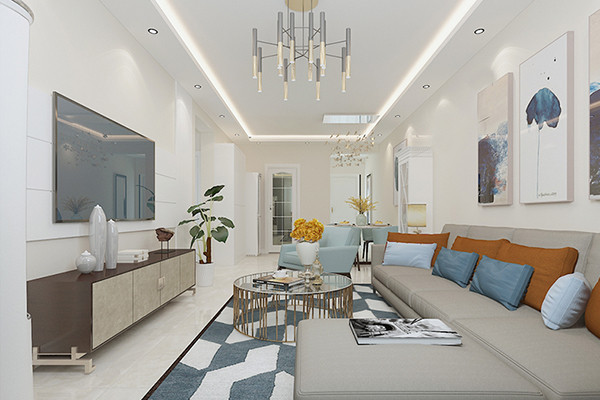 沈陽-時(shí)代城117平「平黑白灰風(fēng)格」裝修實(shí)景圖