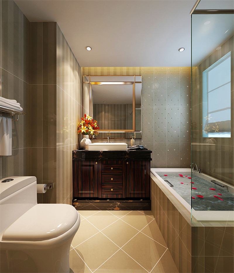 金地濱河國際105平米「輕奢風格」實景圖(七)