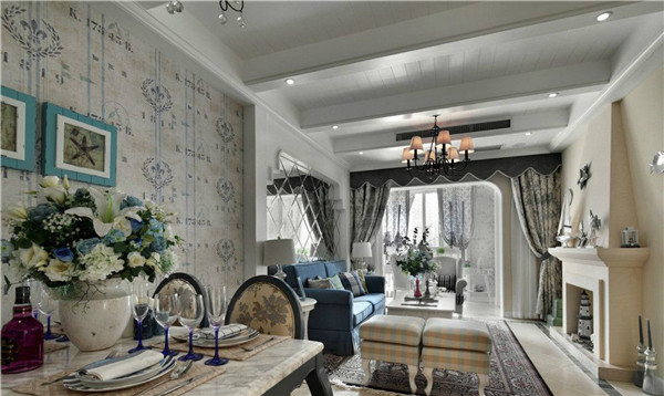 沈陽裝修公司100米兩室「地中海」裝修風格案例圖