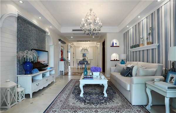 沈陽裝修公司90平米兩室「地中海」裝修風格案例圖