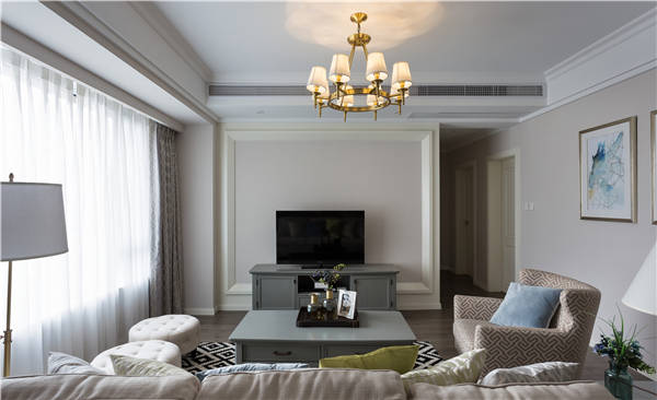 沈陽-萬達(dá)公館110平「美式風(fēng)格」裝修設(shè)計風(fēng)格案例