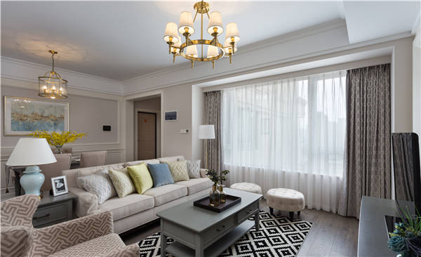 沈陽-萬達(dá)公館110平「美式風(fēng)格」裝修設(shè)計風(fēng)格案例