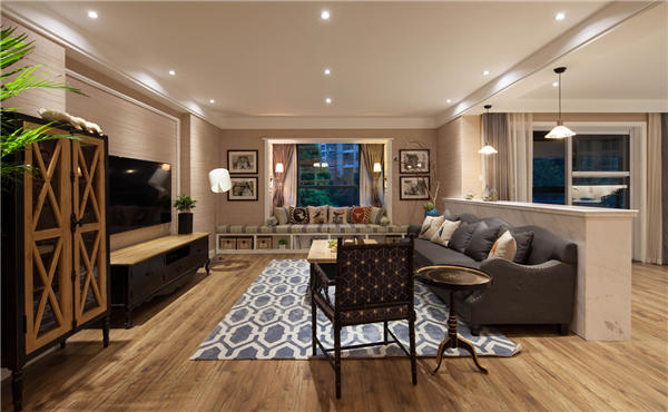 沈陽(yáng)-浦江御景灣124平「混搭風(fēng)格」裝修設(shè)計(jì)風(fēng)格案例